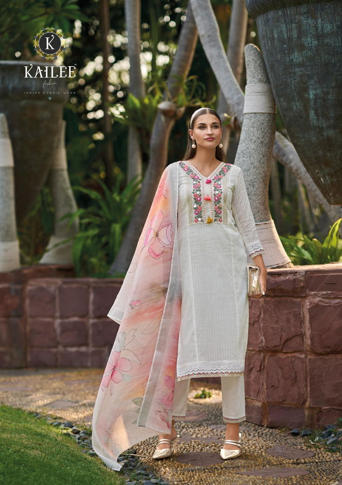 Summer Garden By Kailee Pure Cotton Designer Kurti With Bottom Dupatta Wholesale Price In Surat